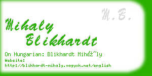 mihaly blikhardt business card